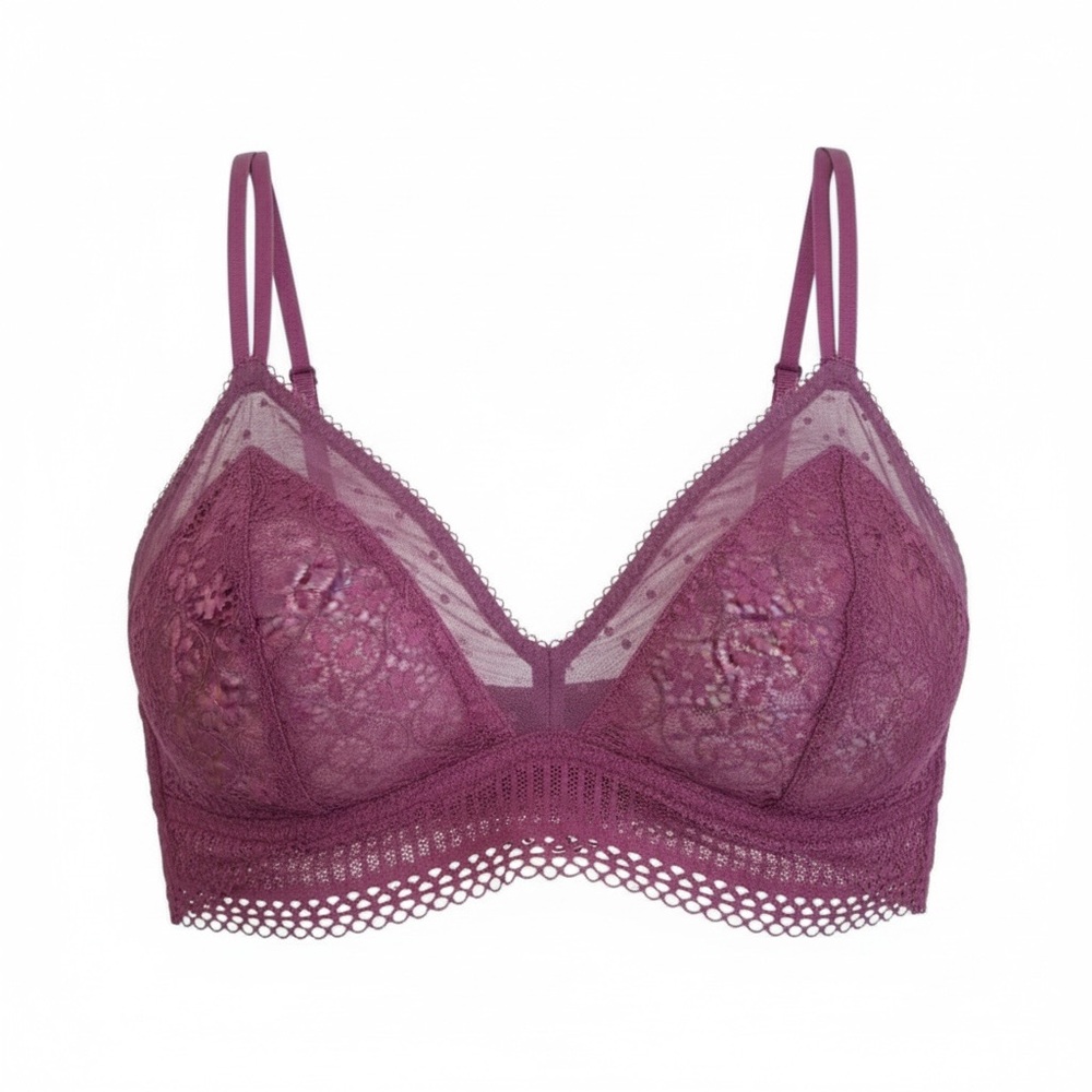 Victoria’s Secret Red Wine Burgundy Lace Bralette AND FREE Zella sports bra!
